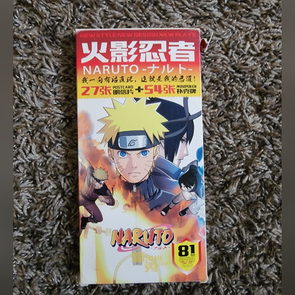 Naruto Postcards + Mini Poker Box Set NEW